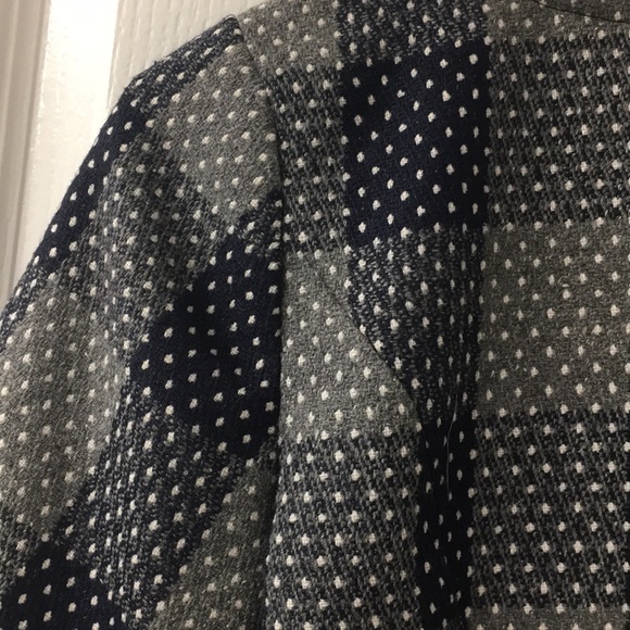 Peplum waist blue plaid jacket - Picture 5 of 5